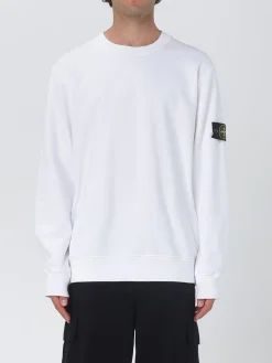 Felpa a girocollo basic in cotone Stone Island