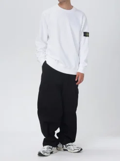 Felpa a girocollo basic in cotone Stone Island