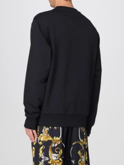 Felpa a girocollo con logo barocco Versace Jeans Couture