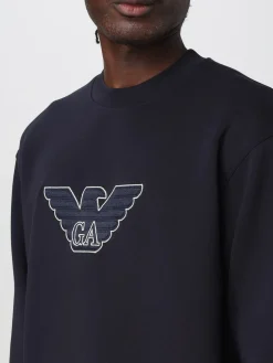 Felpa a girocollo con logo Emporio Armani