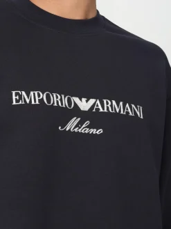 Felpa a girocollo con logo Emporio Armani