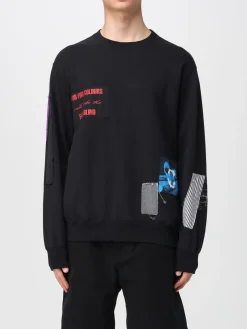 Felpa a girocollo con logo e toppe Undercover