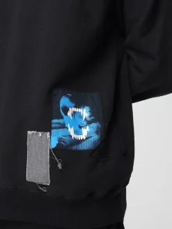 Felpa a girocollo con logo e toppe Undercover