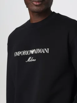 Felpa a girocollo con logo Emporio Armani