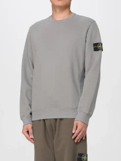 Felpa a girocollo con logo Stone Island