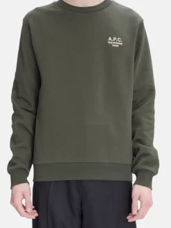 Felpa a girocollo con logo A.P.C. in cotone