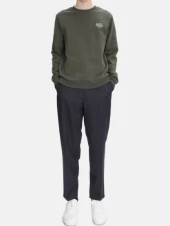 Felpa a girocollo con logo A.P.C. in cotone