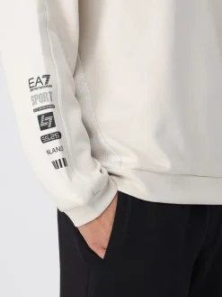 Felpa a girocollo con logo Ea7