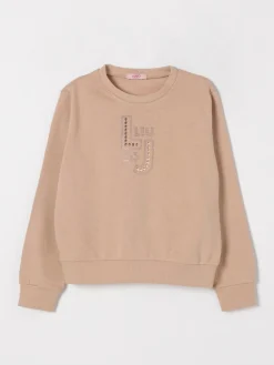 Felpa a girocollo con logo di strass Liu Jo