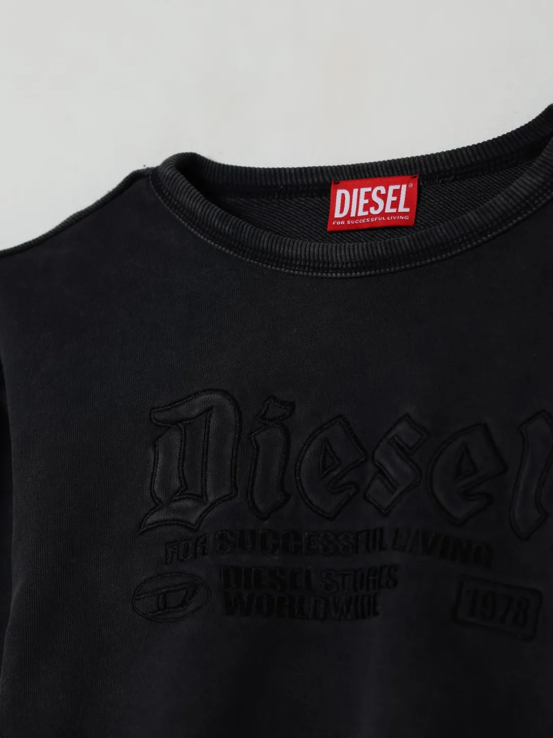 Felpa a girocollo con logo Diesel