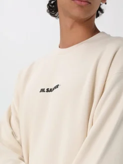 Felpa a girocollo con logo Jil Sander