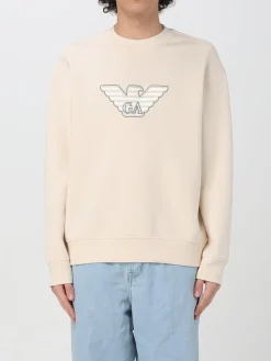 Felpa a girocollo con logo Emporio Armani