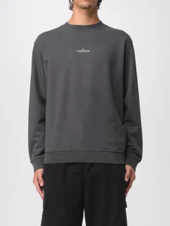 Felpa a girocollo con maxi logo Stone Island