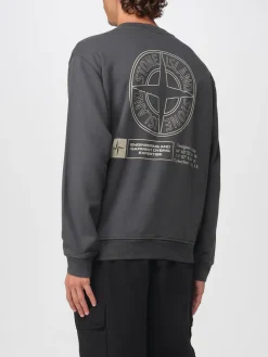 Felpa a girocollo con maxi logo Stone Island