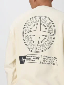 Felpa a girocollo con maxi logo Stone Island