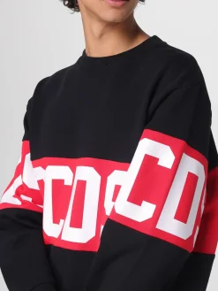 Felpa a girocollo con maxi logo GCDS