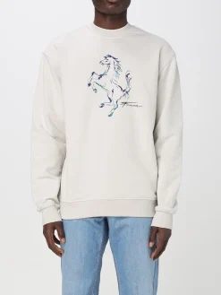 Felpa a girocollo con stampa grafica Ferrari