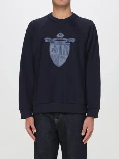 Felpa a girocollo con stemma Fendi in cotone