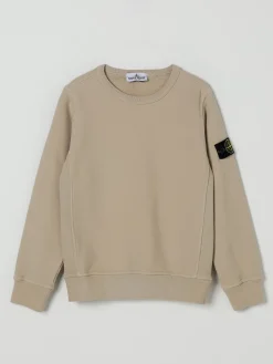 Felpa a girocollo in cotone Stone Island Junior