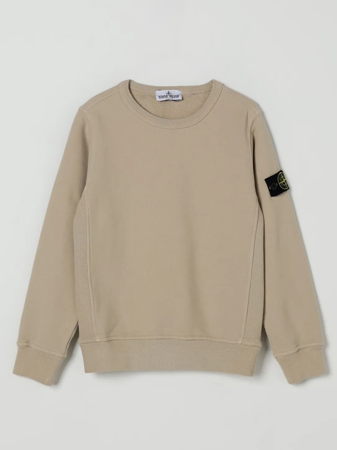 Felpa a girocollo in cotone Stone Island Junior