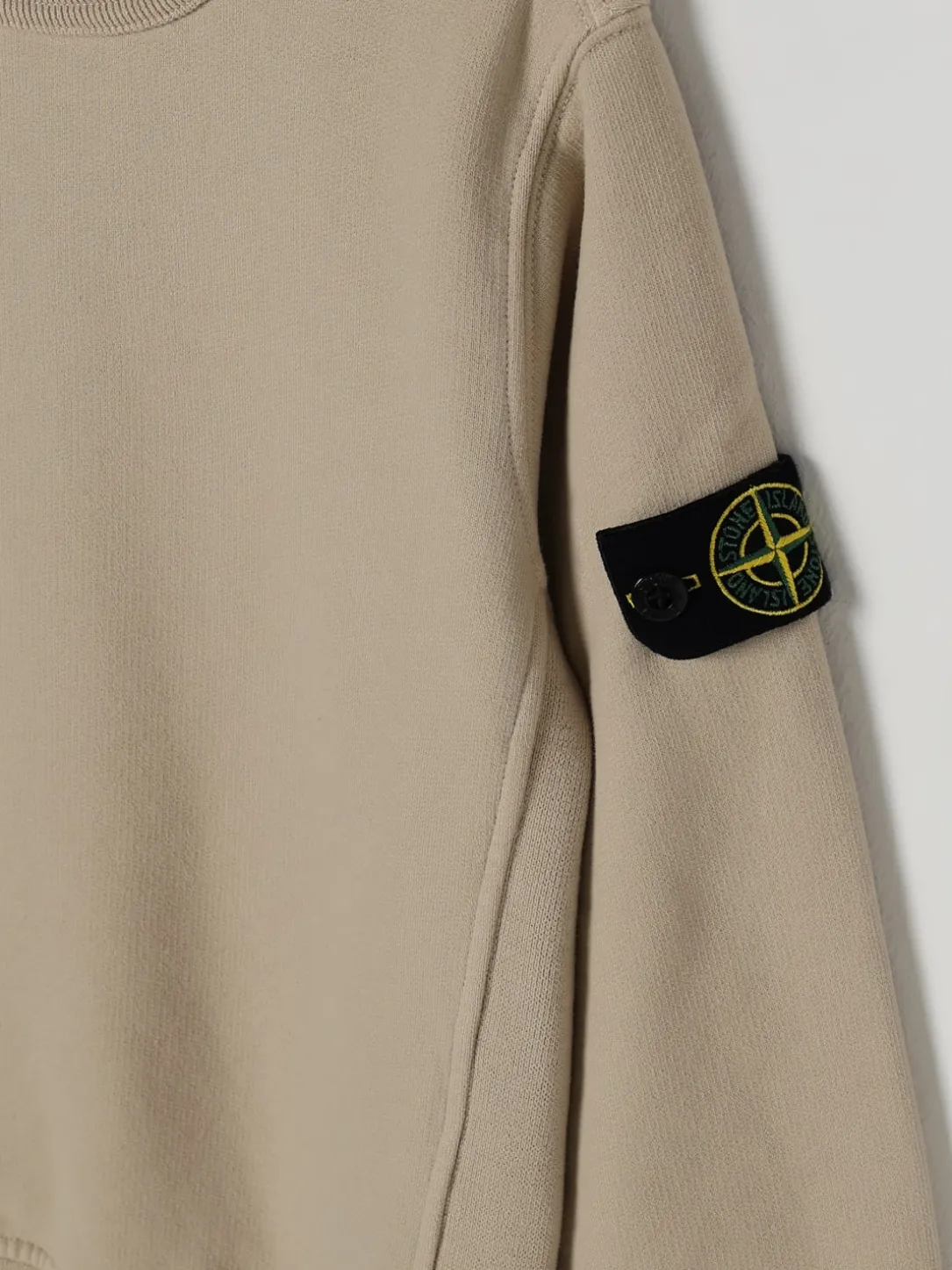 Felpa a girocollo in cotone Stone Island Junior