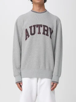 Felpa a girocollo in cotone con logo Autry