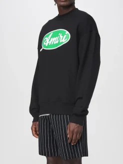 Felpa a girocollo in cotone con logo Amiri