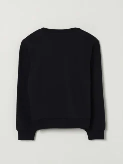 Felpa a girocollo in cotone con logo e strass Liu Jo