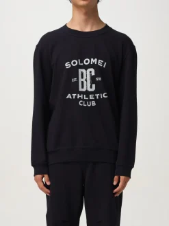 Felpa a girocollo in cotone con logo Brunello Cucinelli