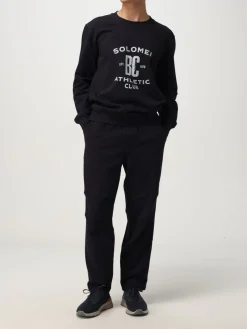 Felpa a girocollo in cotone con logo Brunello Cucinelli