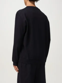 Felpa a girocollo in cotone con logo Brunello Cucinelli