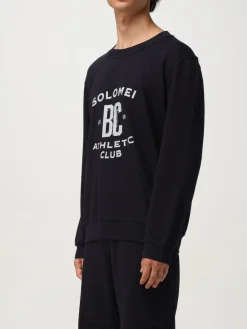 Felpa a girocollo in cotone con logo Brunello Cucinelli