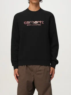 Felpa a girocollo in cotone con logo Solar Chrome Carhartt Wip