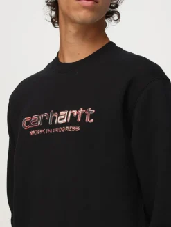 Felpa a girocollo in cotone con logo Solar Chrome Carhartt Wip