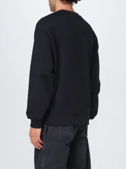 Felpa a girocollo in cotone con logo Maison Kitsuné