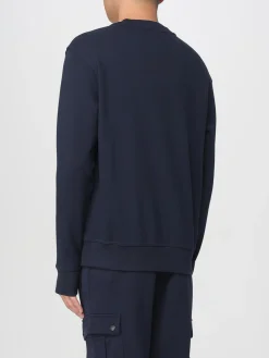 Felpa a girocollo in cotone con logo Boss