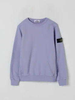 Felpa a girocollo in cotone Stone Island Junior