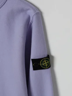 Felpa a girocollo in cotone Stone Island Junior