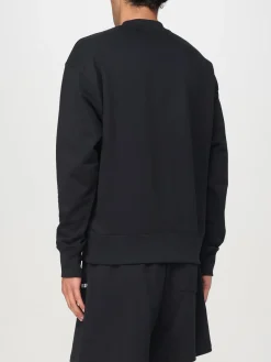 Felpa a girocollo in cotone con logo MSGM