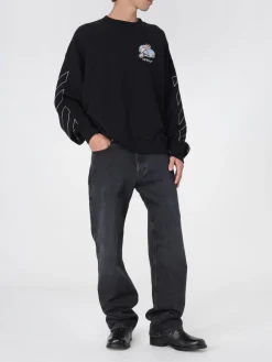 Felpa a girocollo in cotone Off-white