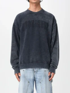 Felpa a girocollo in cotone usurato Dsquared2