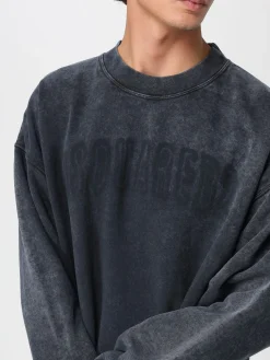 Felpa a girocollo in cotone usurato Dsquared2