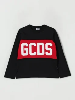 Felpa a girocollo in cotone con maxi logo GCDS Junior