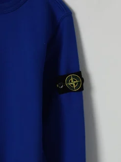 Felpa a girocollo in cotone Stone Island Junior