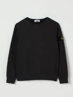 Felpa a girocollo in cotone Stone Island Junior