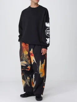 Felpa a girocollo in cotone con logo Y-3