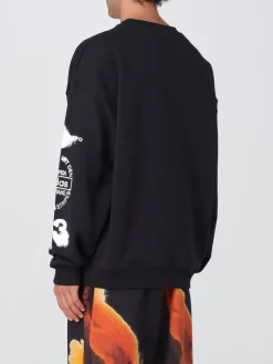 Felpa a girocollo in cotone con logo Y-3