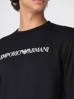 Felpa a girocollo in misto cotone Emporio Armani