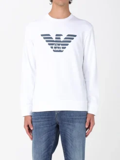 Felpa a girocollo in misto cotone Emporio Armani