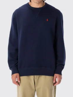 Felpa a girocollo in misto cotone con logo Pony Polo Ralph Lauren